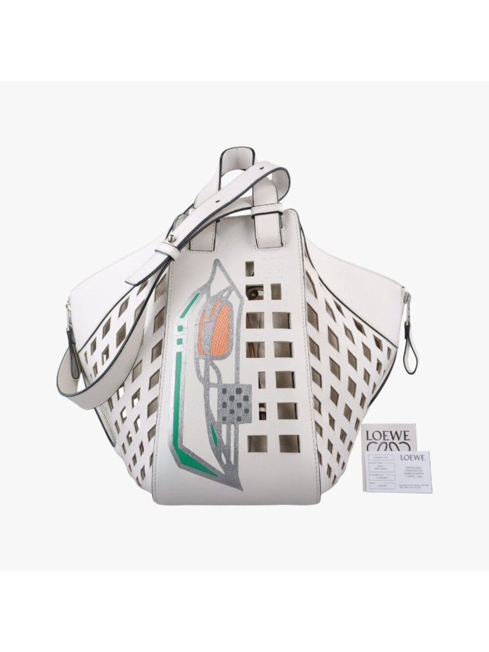 Loewe Hammock White Leather 06 Shoulder Bag